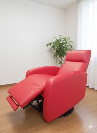 Sillón relax giratorio polipiel rojo