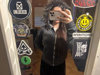 Sudadera Bebe Sport terciopelo gris Y2K / 2000s