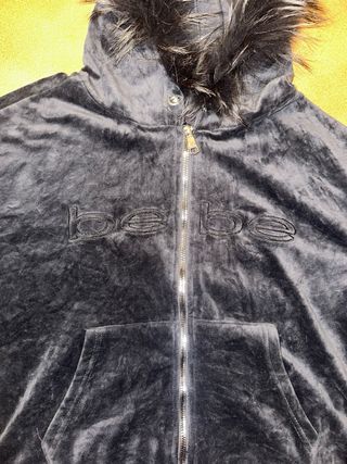 Sudadera Bebe Sport terciopelo gris Y2K / 2000s