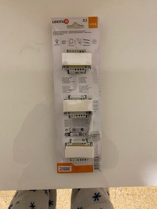 3 Interruptores Lexman Lika Blancos