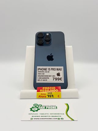 iPhone 15 Pro Max 256GB Azul