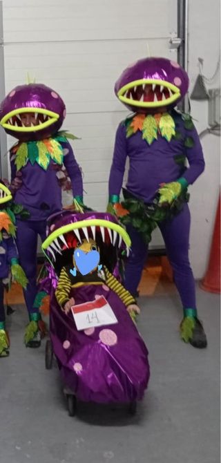 Disfraz hecho a mano de planta carnivora