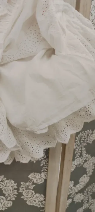 Falda blanca encaje H & M T 42