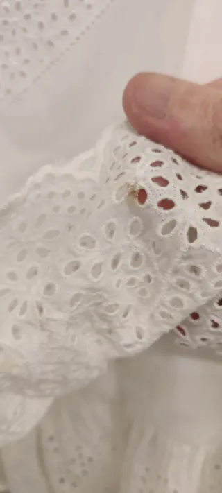 Falda blanca encaje H & M T 42