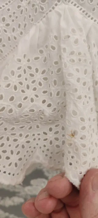 Falda blanca encaje H & M T 42