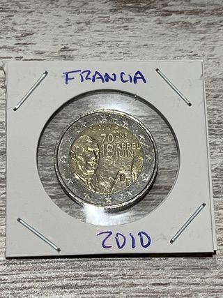 Moneda 2€ conmemorativa francia 2010
