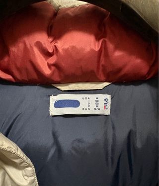 Piumino Fila vintage anni 90 in colore argento