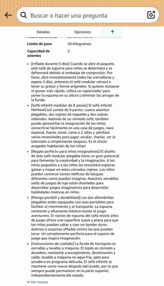Sofá Modular de Juegos para Niños ENVASADO