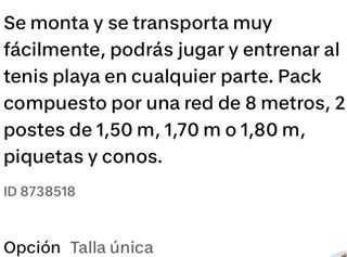 Kit beach tennis poste y red solo usado 1 vez