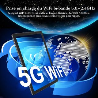 SEBBE Tablet ,REACONDICIONADO marcas minimas,10.1 Pulgadas Android 13 Tablet PC 12GB RAM + 128GB ROM TF 1TB Octa-Core 2.0 GHz | 5G WiFi | 6000mAh | 5MP+8MP, Tablet con Teclado y Raton Negro