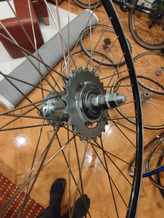 Ruedas de 700 contrapedal.