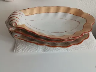 8 piezas vajilla China Opaque S.M.& Co