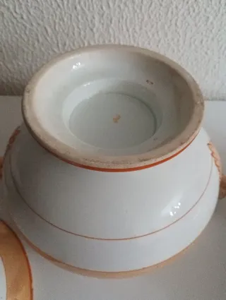 8 piezas vajilla China Opaque S.M.& Co