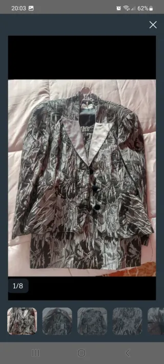 Traje Vintage Falda Larga y Chaqueta