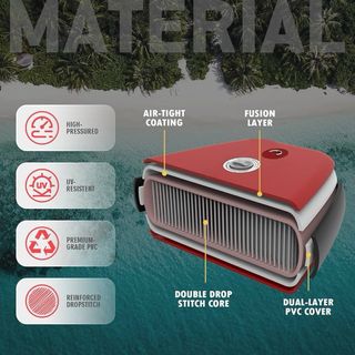 Tabla de Paddle Surf Hinchable Roja Dragón