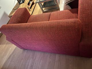 Sofá dos plazas color rojo