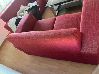 Sofá dos plazas color rojo