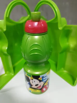 Porta merienda con botella para líquidos Mickey