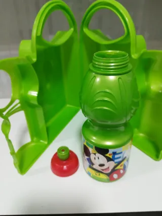 Porta merienda con botella para líquidos Mickey