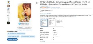 HP Sprocket Studio Cartuchos y papel fotográfico d