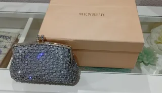 Bolso de mano Swarovski plateado