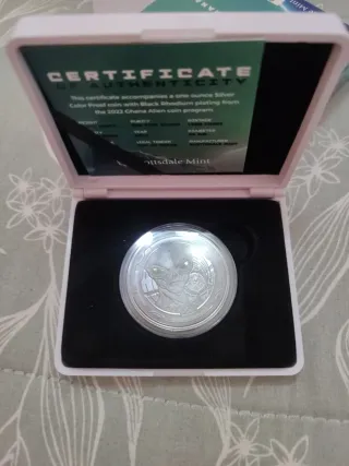 1oz Plata Alien 2022 Rodio