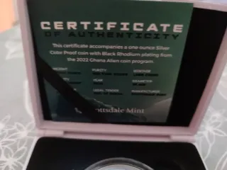 1oz Plata Alien 2022 Rodio