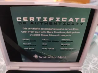 1oz Plata Alien 2022 Rodio