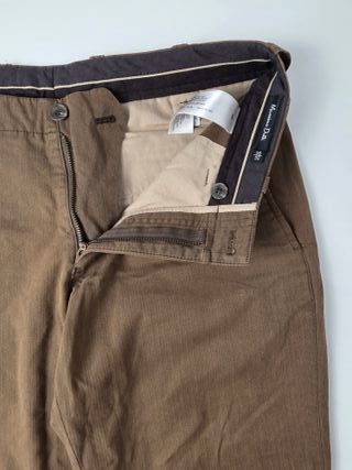 Massimo Dutti Pants Brown Tan Corduroy Flat Front