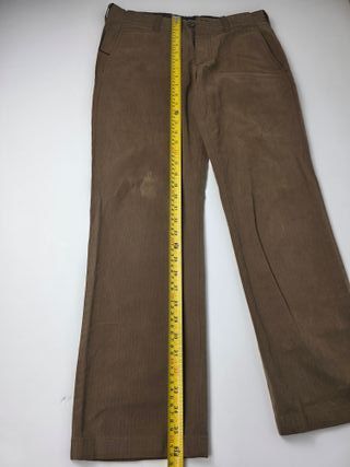 Massimo Dutti Pants Brown Tan Corduroy Flat Front