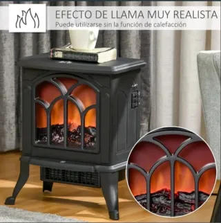 Chimenea Eléctrica 1500w, con luz ambiente