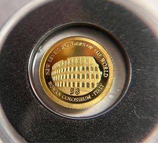 Moneda Oro 0,5 gr Isla Salomón Coliseo de Roma