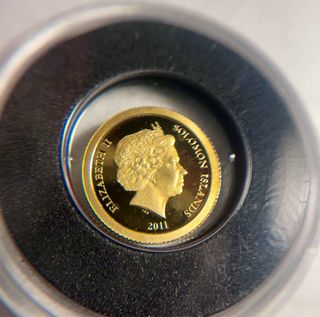 Moneda Oro 0,5 gr Isla Salomón Coliseo de Roma