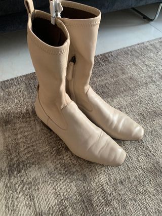 Botas em pele Massimo Dutti