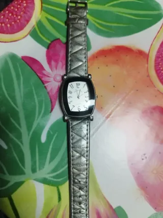 Reloj de pulsera plateado