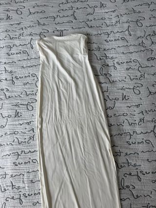 Vestido largo blanco palabra de honor