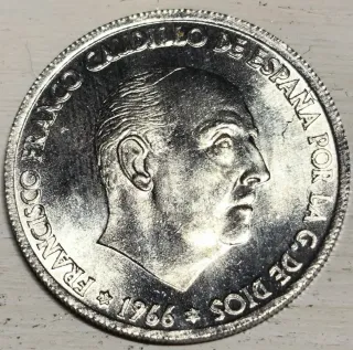 4 Monedas 50 Céntimos 1966. Franco. Sin Circular