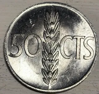 4 Monedas 50 Céntimos 1966. Franco. Sin Circular