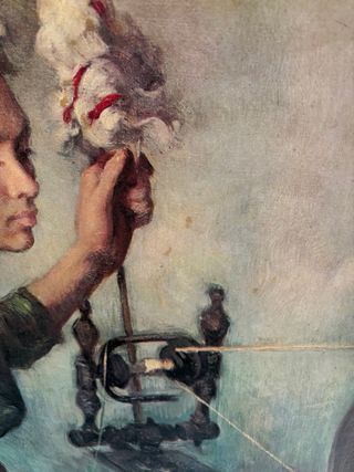 Cuadro antiguo mujer retrato