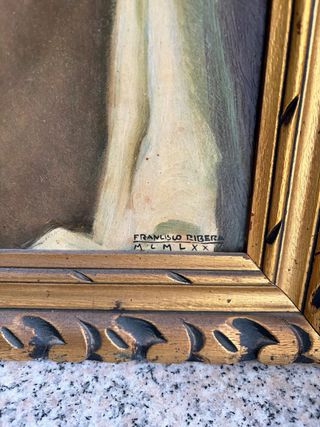 Cuadro antiguo mujer retrato