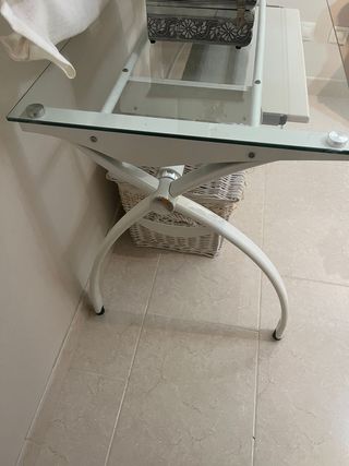 Mesa escritorio cristal y metal El Corte Inglés