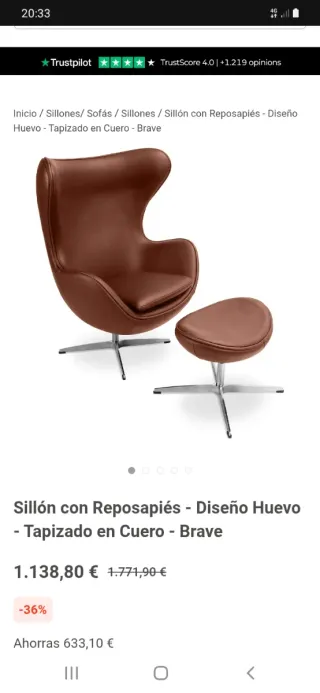 Copia Sillon Egg Arne Jacobsen Fritz Hansen