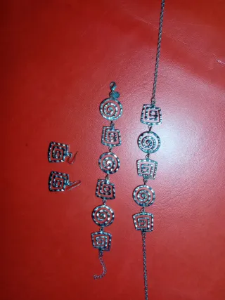 Completo gioielli argentati da donna