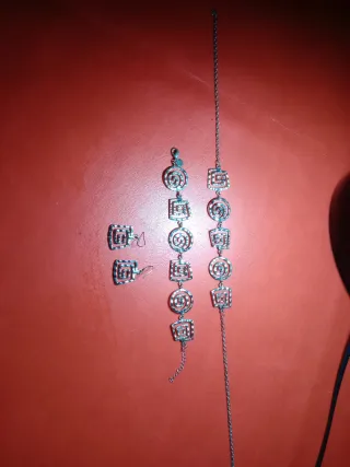 Completo gioielli argentati da donna