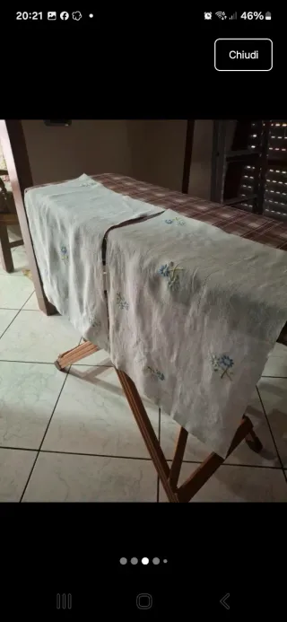 Due tendine artigianali lino