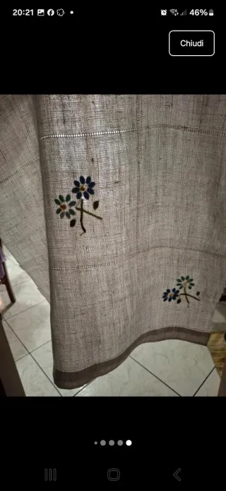 Due tendine artigianali lino