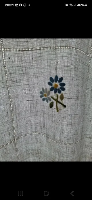 Due tendine artigianali lino