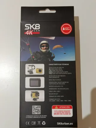 Cámara deportiva SK8 4K SUMERGIBLE
