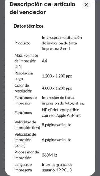 Impresora y fotocopiadora Hp