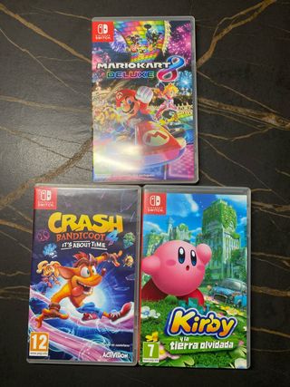 Lote 3 Giochi Nintendo Switch: Mario Kart, Crash